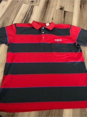 Exxon Unitog XL Vintage Rare Striped  union made in the USA single stitch Shirt